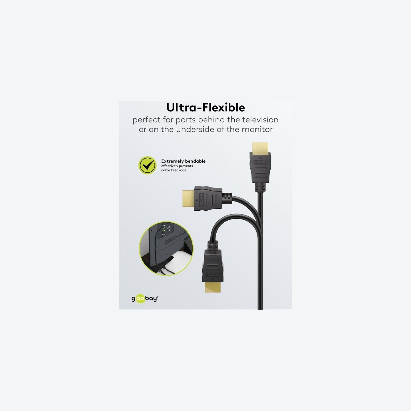 Goobay 80105 Soft HDMI High-Speed Cable with Ethernet | Soft | 5 m