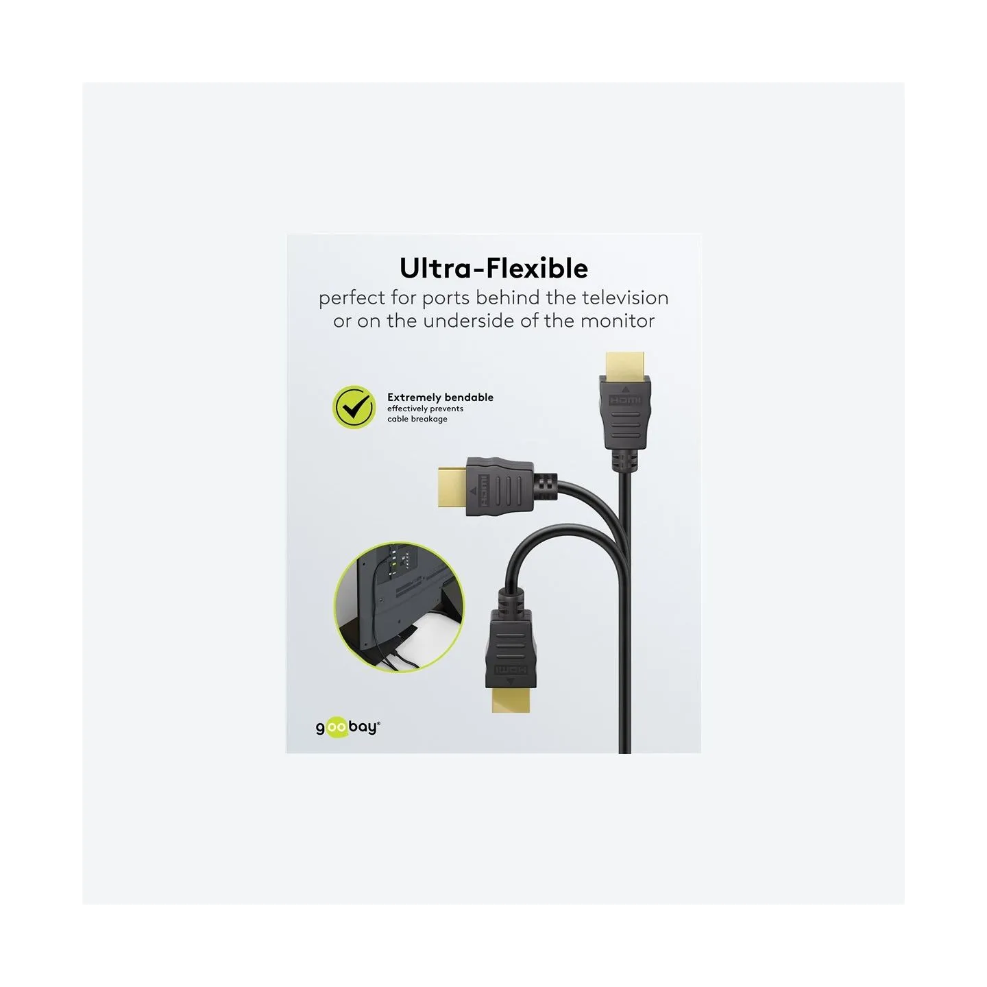 Goobay 80105 Soft HDMI High-Speed Cable with Ethernet | Soft | 5 m