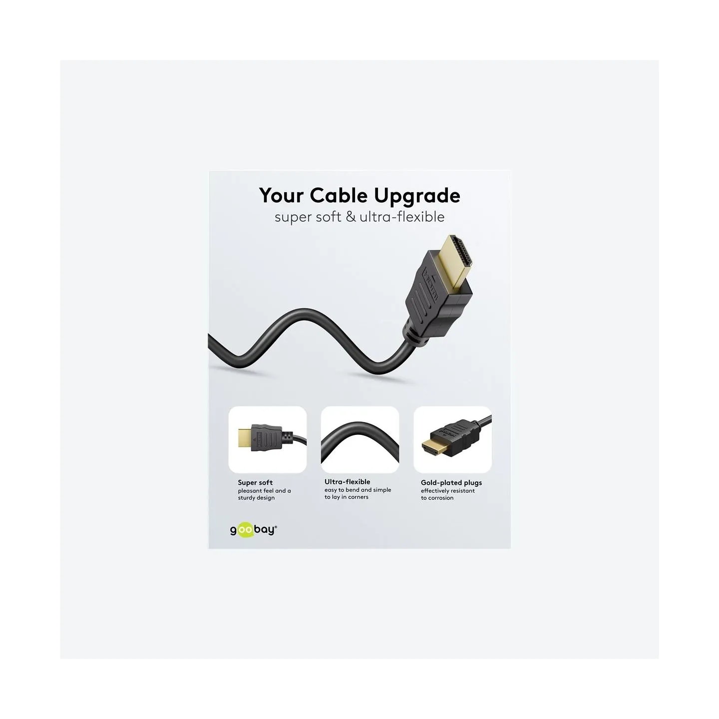 Goobay 80105 Soft HDMI High-Speed Cable with Ethernet | Soft | 5 m