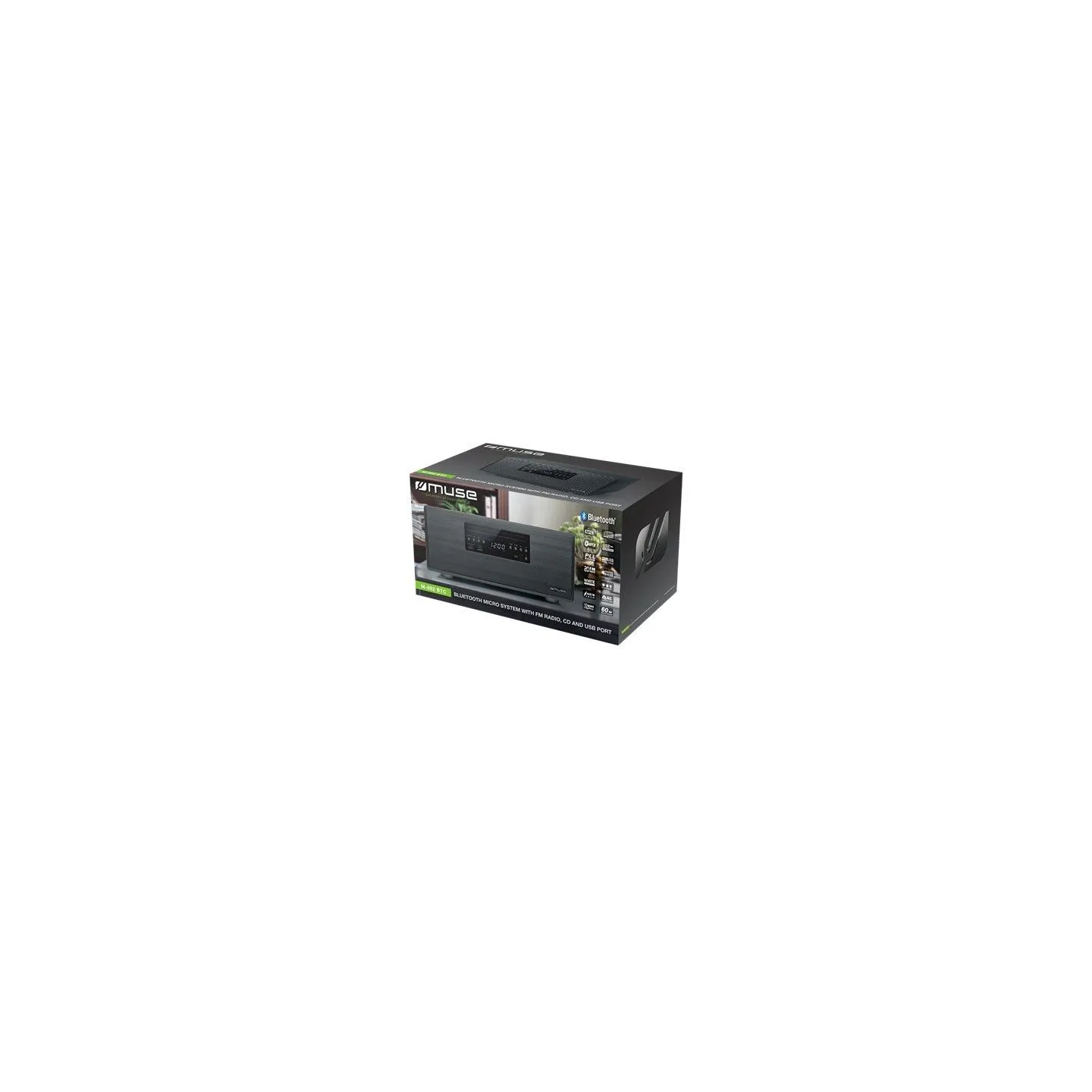 Muse | Bluetooth Micro System | M-692 BTC | 2 x 30 W | Bluetooth | Wireless connection | NFC features | Black