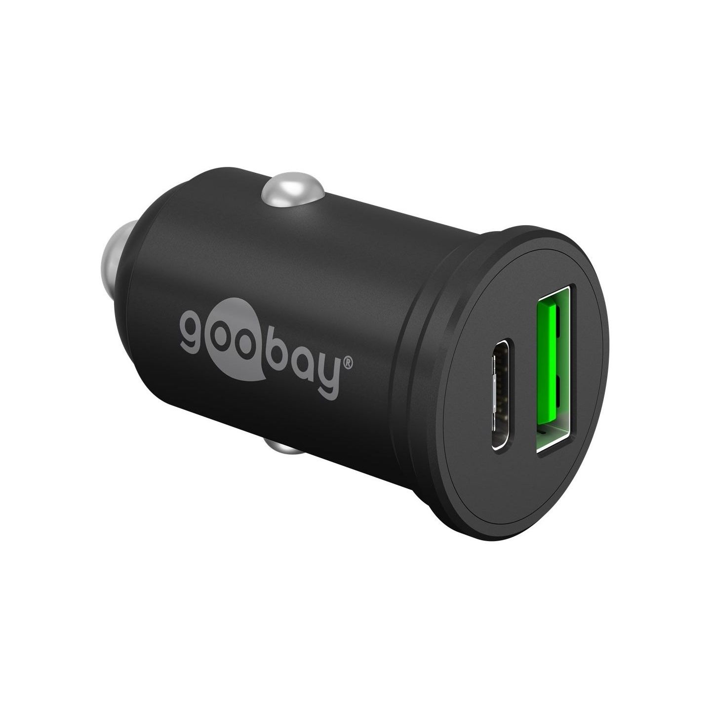 Goobay Dual-USB Car Fast Charger USB-C PD (Power Delivery), 45 W | 61739