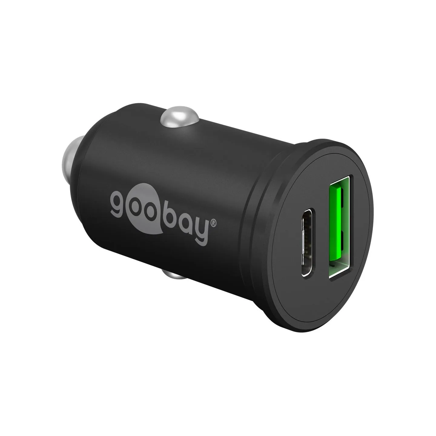 Goobay Dual-USB Car Fast Charger USB-C PD (Power Delivery), 45 W | 61739