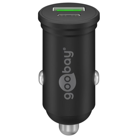 Goobay Dual-USB Car Fast Charger USB-C PD (Power Delivery), 45 W | 61739