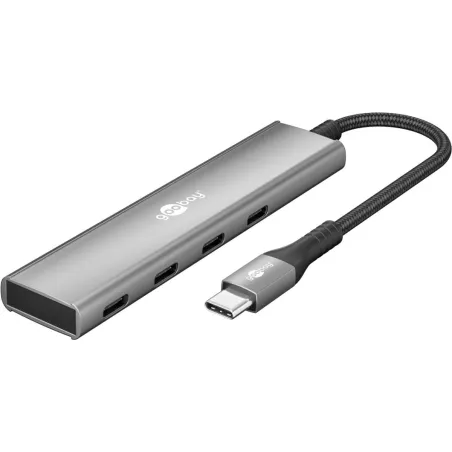 Goobay Slim 4-Port USB Hub, USB-C to USB-C, 5 Gbit/s