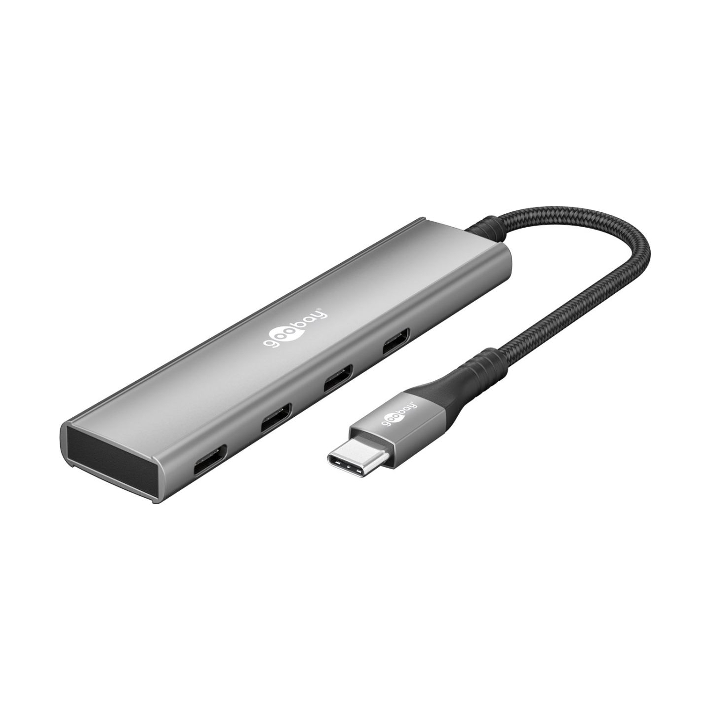 Goobay Slim 4-Port USB Hub, USB-C to USB-C, 5 Gbit/s