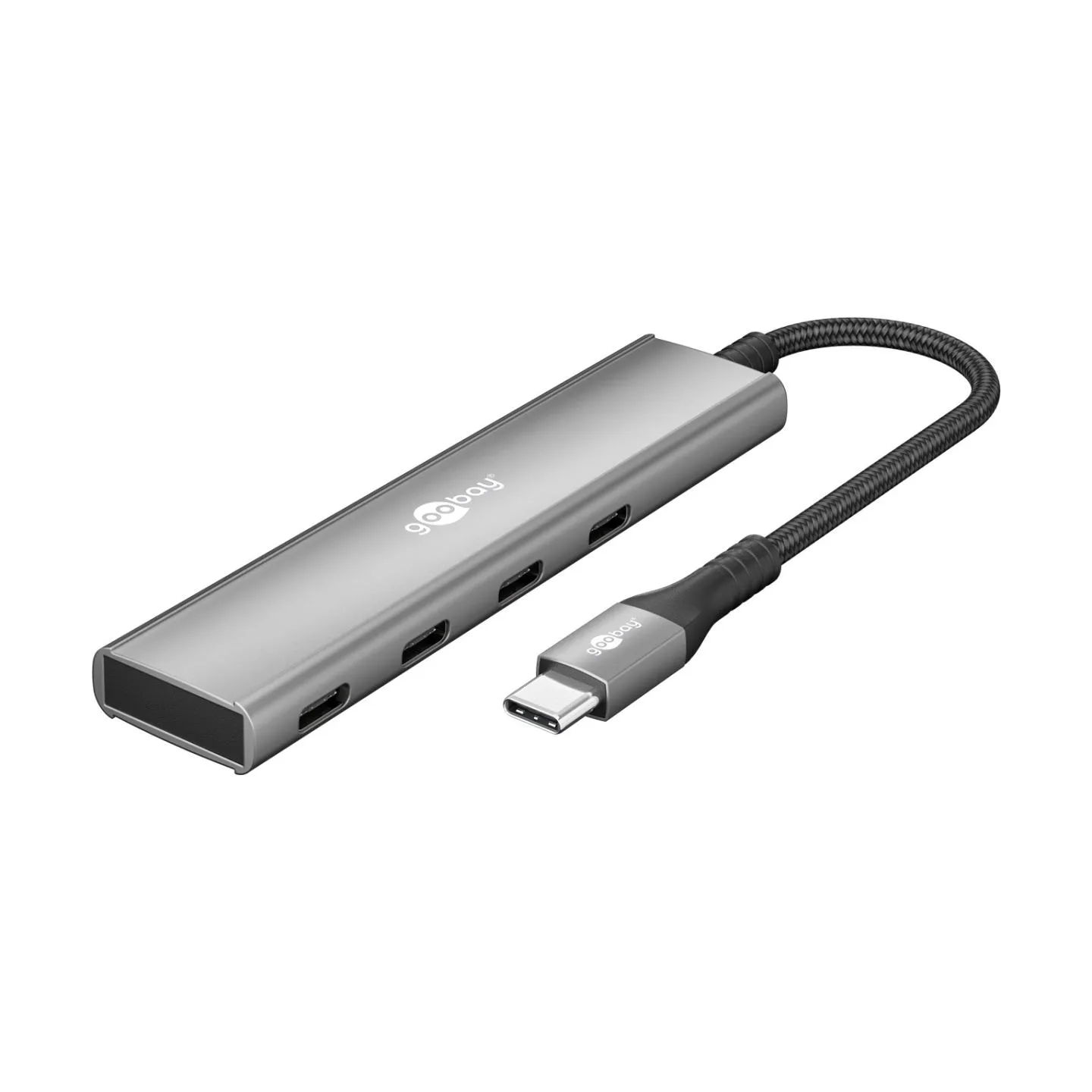 Goobay Slim 4-Port USB Hub, USB-C to USB-C, 5 Gbit/s