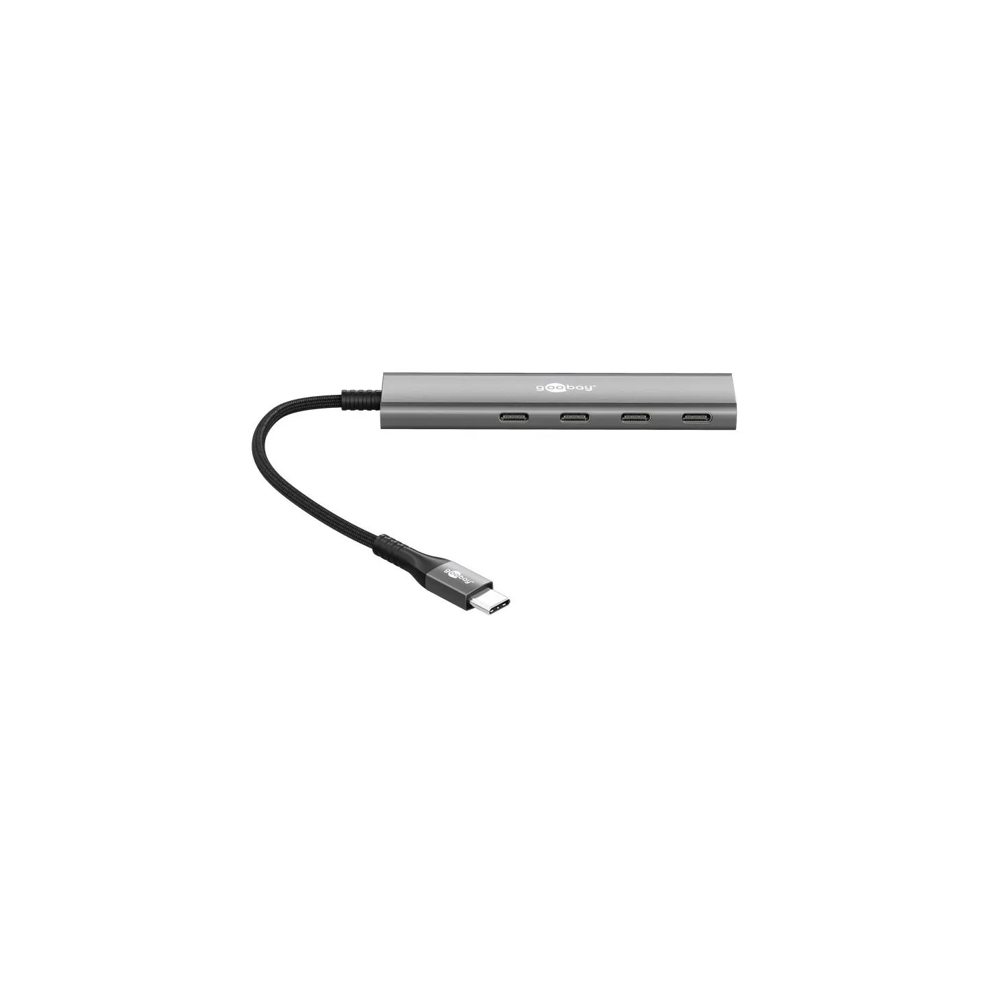 Goobay Slim 4-Port USB Hub, USB-C to USB-C, 5 Gbit/s