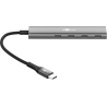 Goobay Slim 4-Port USB Hub, USB-C to USB-C, 5 Gbit/s