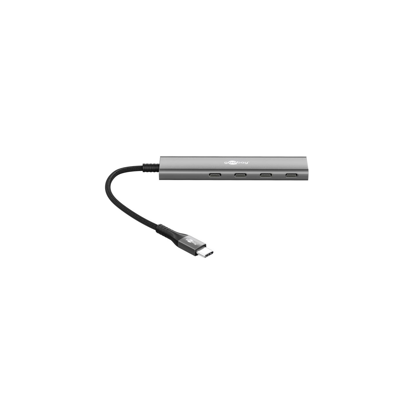 Goobay Slim 4-Port USB Hub, USB-C to USB-C, 5 Gbit/s