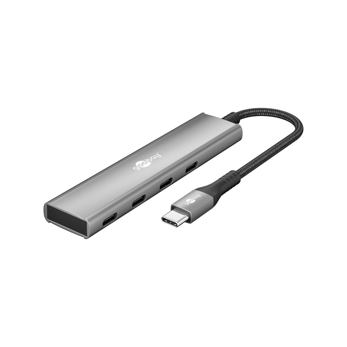 Goobay Slim 4-Port USB Hub, USB-C to USB-C, 5 Gbit/s