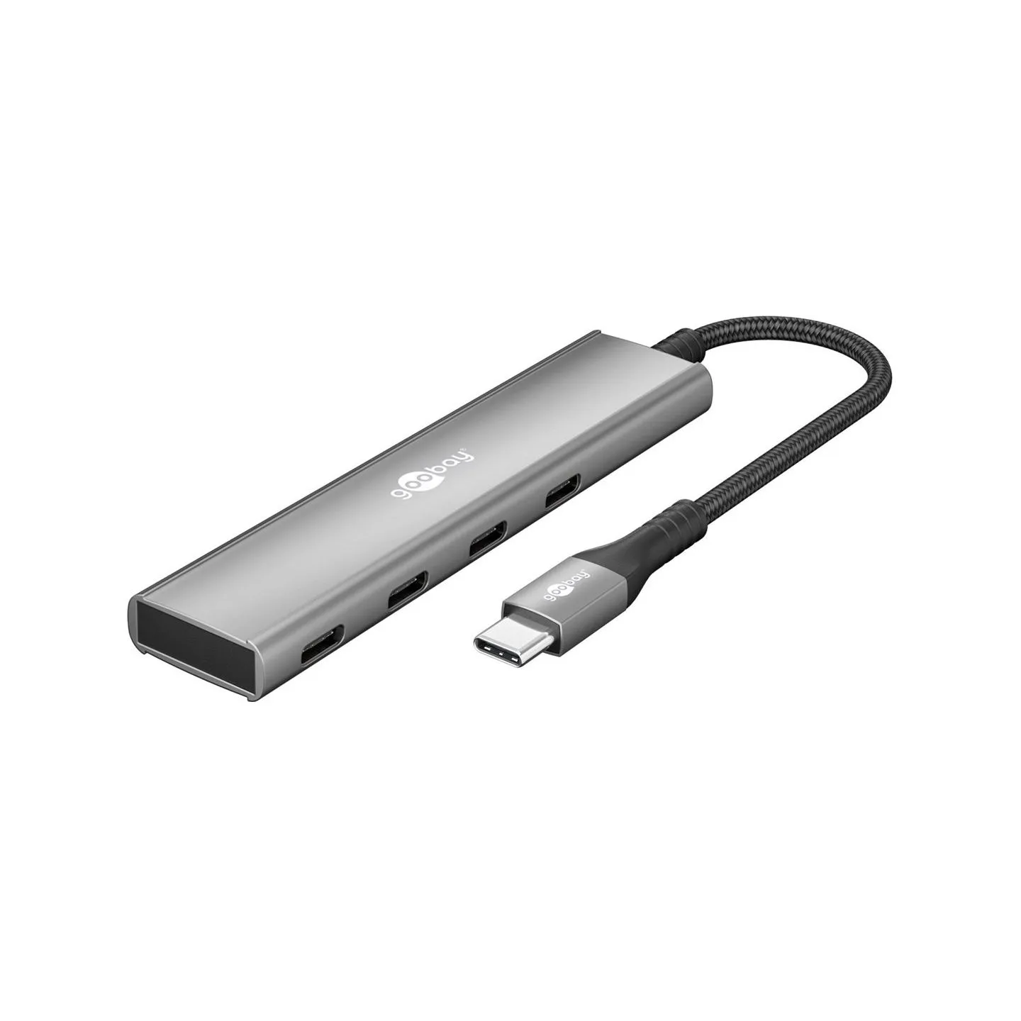 Goobay Slim 4-Port USB Hub, USB-C to USB-C, 5 Gbit/s