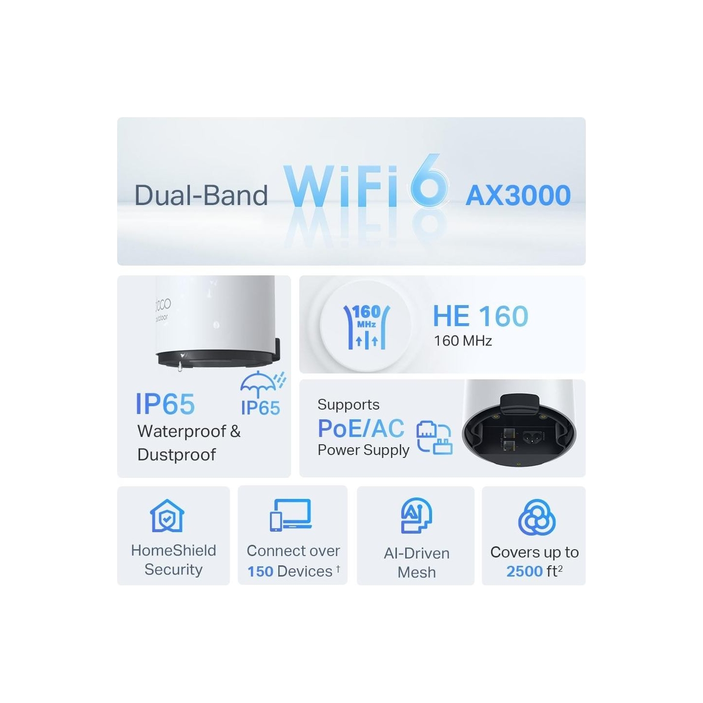 Tp-Link Wireless Router|TP-LINK|Deco X50-Outdoor|DECOX50-OUTDOOR(1-PACK)