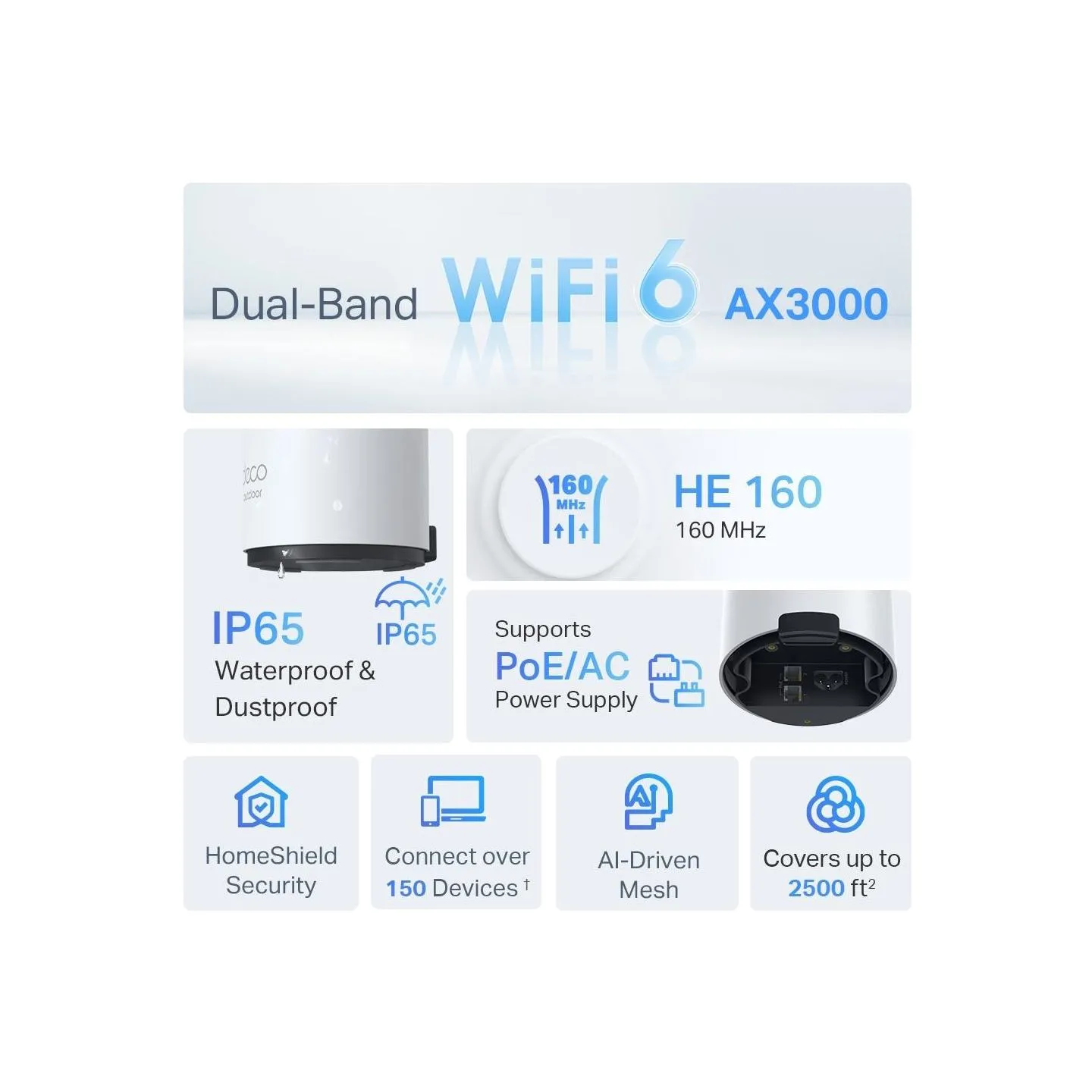 Tp-Link Wireless Router|TP-LINK|Deco X50-Outdoor|DECOX50-OUTDOOR(1-PACK)
