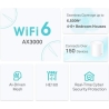 Tp-Link Wireless Router|TP-LINK|Wireless Router|3-pack|2900 Mbps|Mesh|Wi-Fi 6|3x10/100/1000M|Number of antennas 2|DECOX50(3-PACK