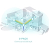 Tp-Link Wireless Router|TP-LINK|Wireless Router|3-pack|2900 Mbps|Mesh|Wi-Fi 6|3x10/100/1000M|Number of antennas 2|DECOX50(3-PACK