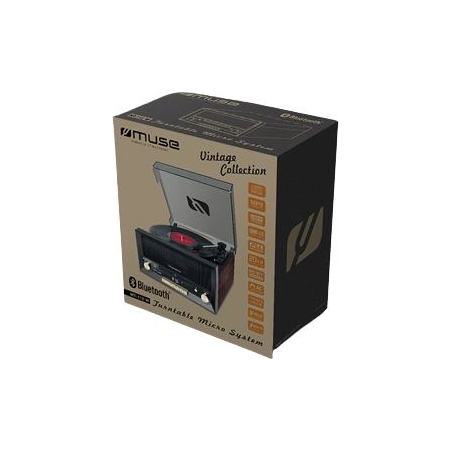Muse | Turntable Micro System With Vinyl Deck | MT-112 W | Micro system CD with turntable | USB port