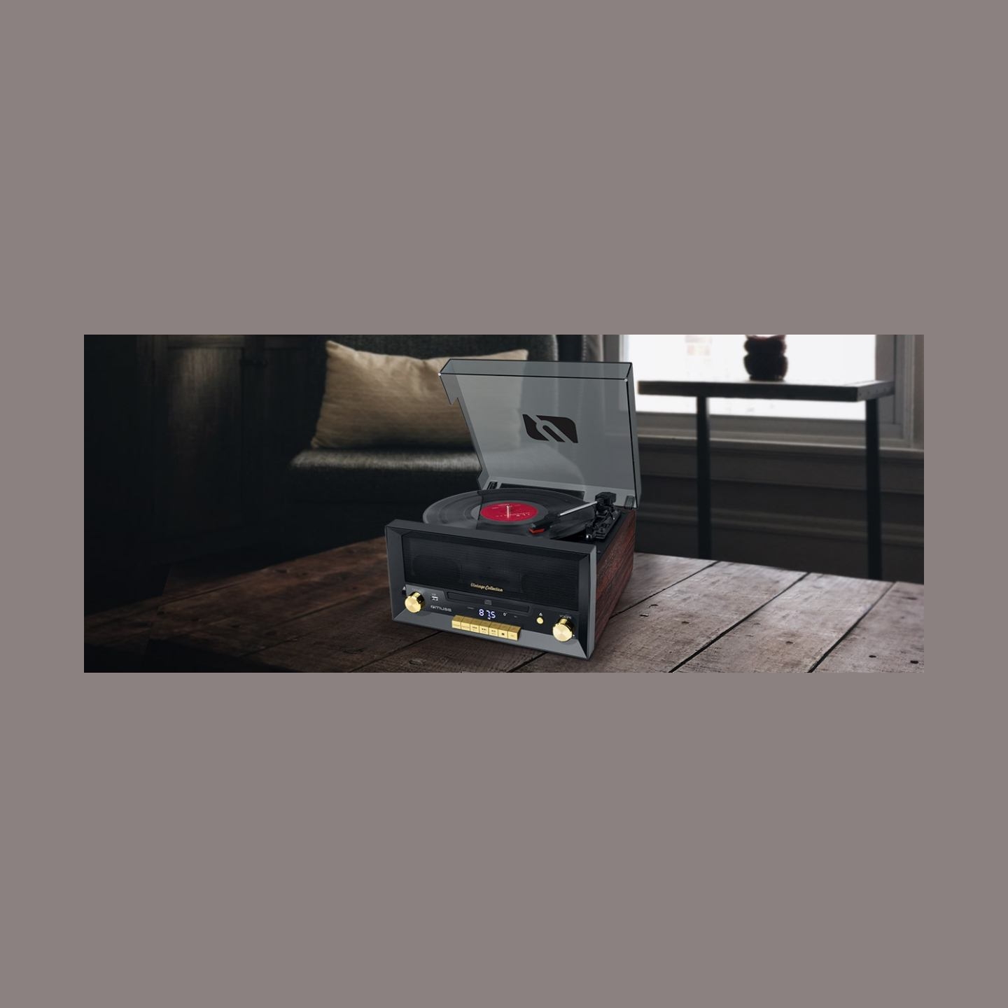 Muse | Turntable Micro System With Vinyl Deck | MT-112 W | Micro system CD with turntable | USB port