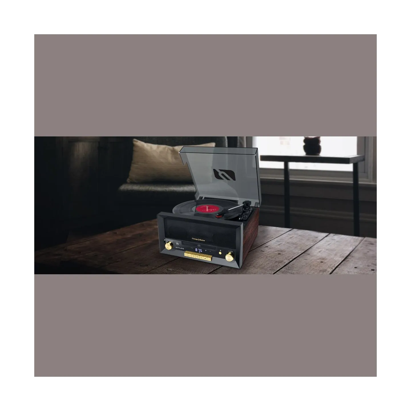 Muse | Turntable Micro System With Vinyl Deck | MT-112 W | Micro system CD with turntable | USB port
