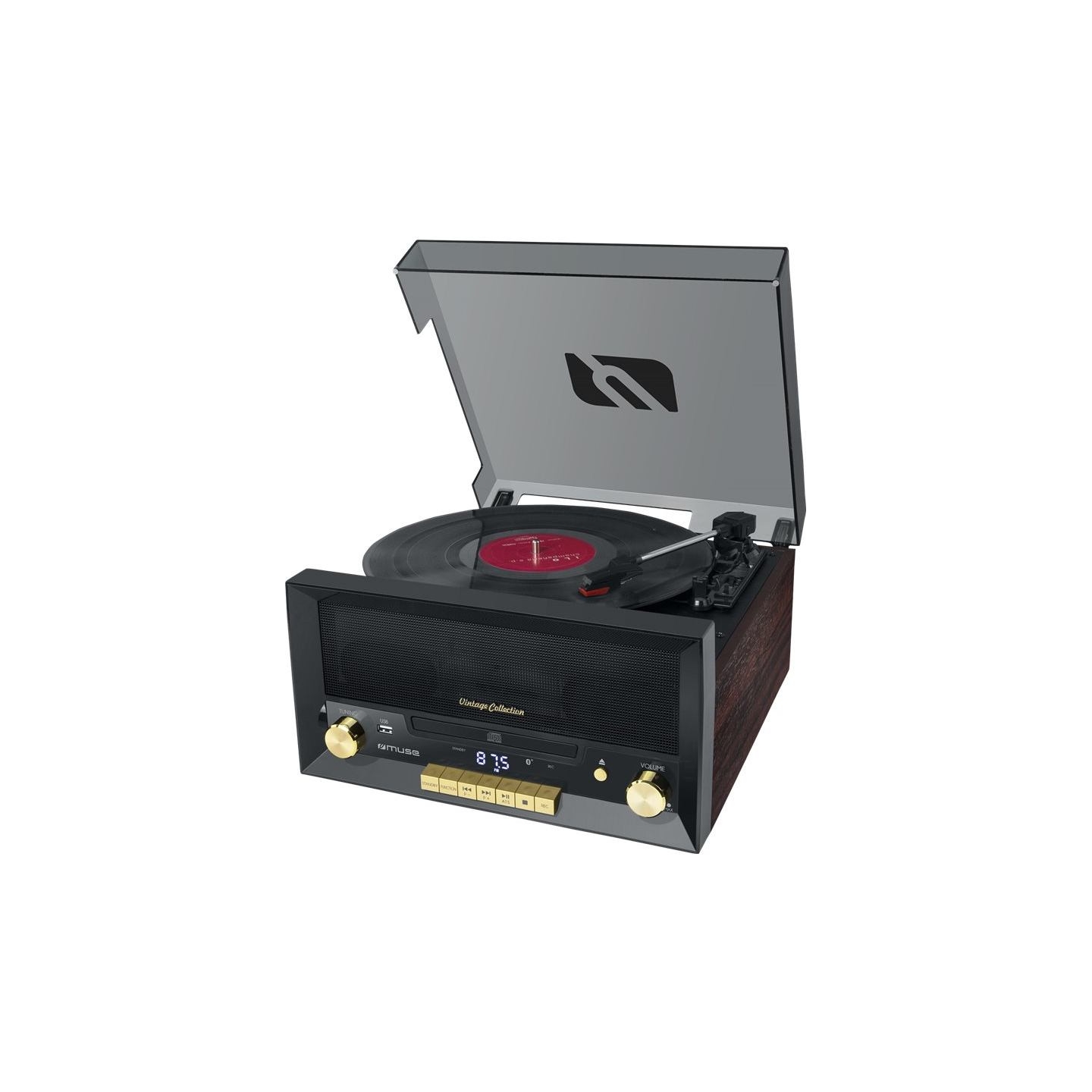Muse | Turntable Micro System With Vinyl Deck | MT-112 W | Micro system CD with turntable | USB port