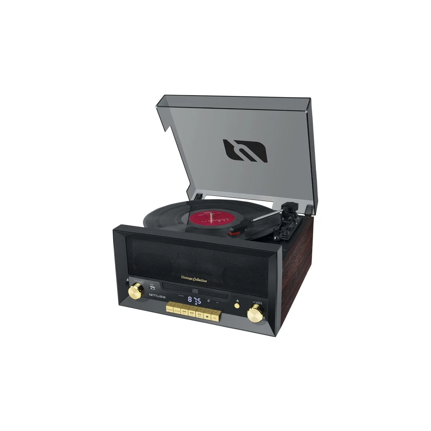 Muse | Turntable Micro System With Vinyl Deck | MT-112 W | Micro system CD with turntable | USB port