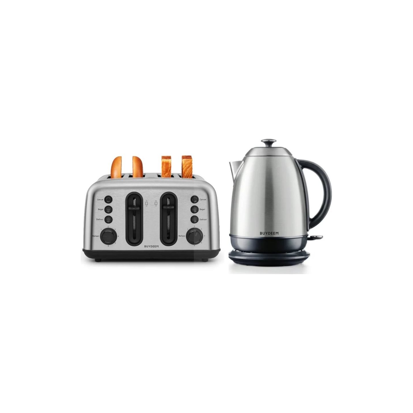 Buydeem Electric Kettle, model K640E, color Stainless Steel, EU
