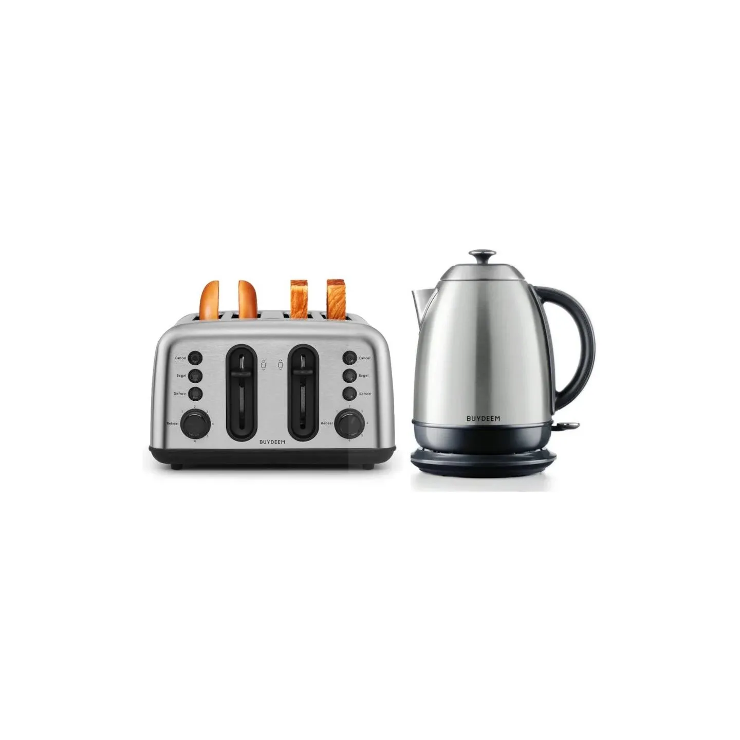Buydeem Electric Kettle, model K640E, color Stainless Steel, EU