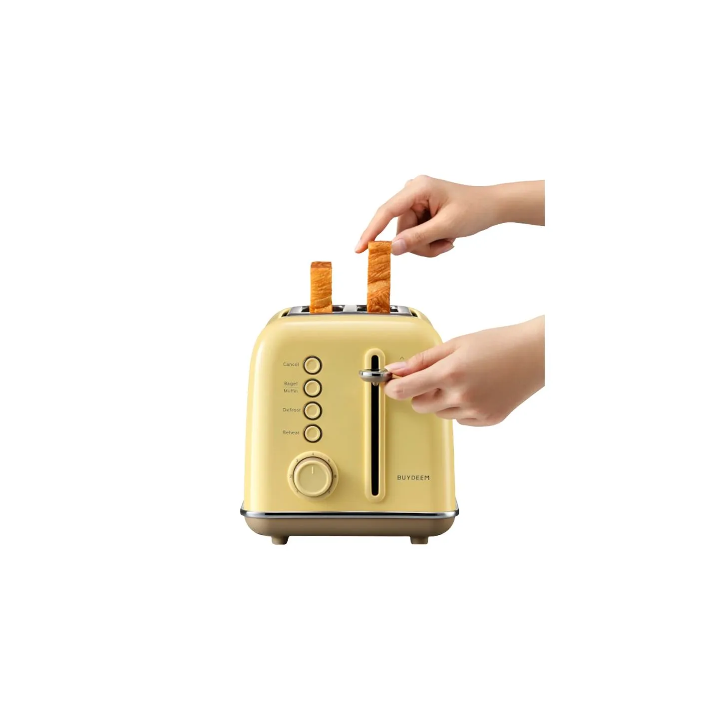 Buydeem 2 Slice Toaster, model DT620E, color Mellow Yellow, EU