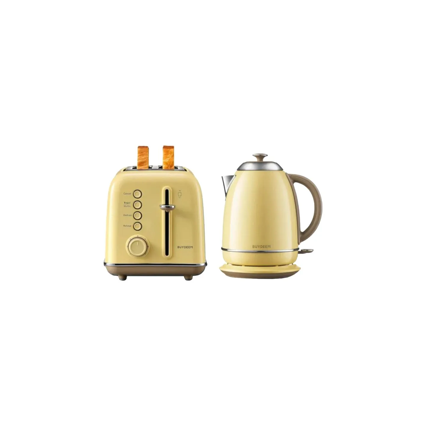 Buydeem 2 Slice Toaster, model DT620E, color Mellow Yellow, EU