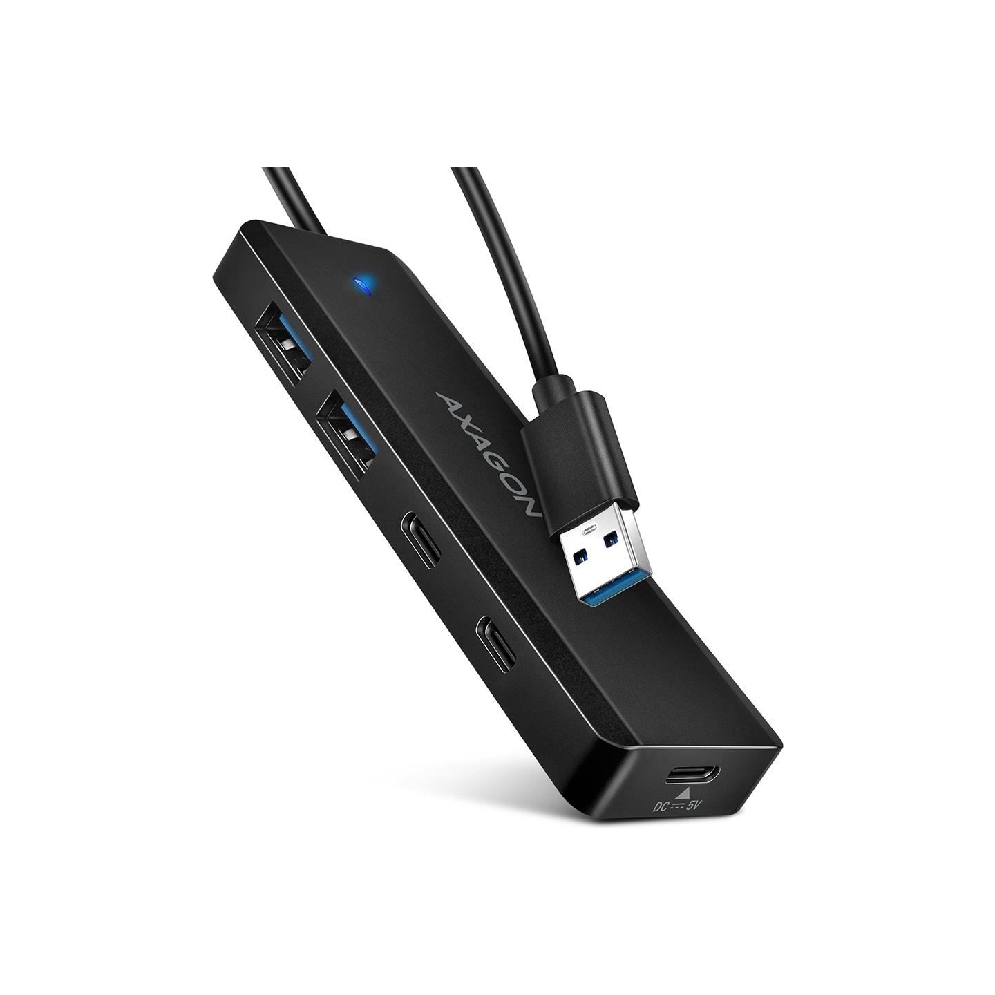 Axagon HUE-C2A USB-A 5Gbps TRAVEL hub
