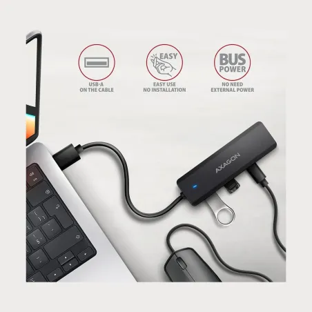 Axagon HUE-C2A USB-A 5Gbps TRAVEL hub