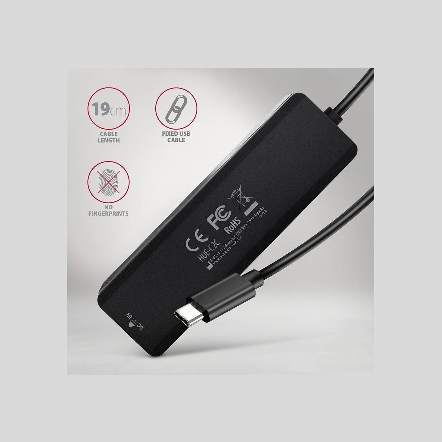 Axagon HUE-C2C USB-C 5Gbps TRAVEL hub