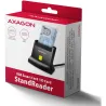 Axagon CRE-SM4NC USB-C Smart card StandReader. Universal desktop USB contact Smart ID card reader with a long USB-C cable.