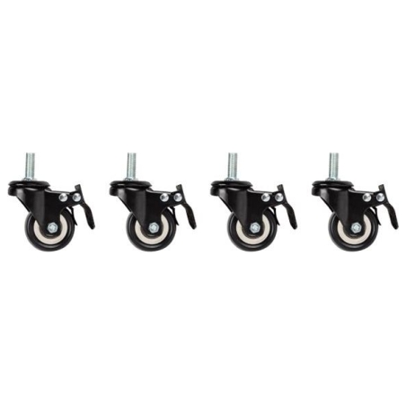 Lanberg | Castors with thread and brake for wall mounting cabinets, 4 pcs | AK-1601-B