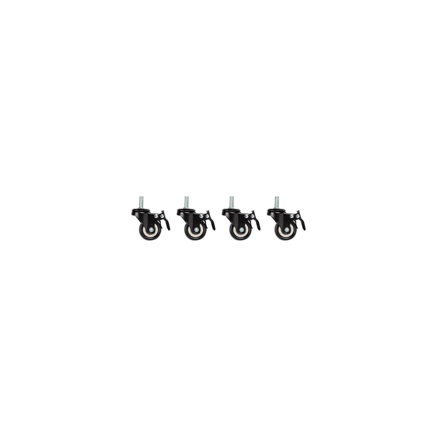 Lanberg | Castors with thread and brake for wall mounting cabinets, 4 pcs | AK-1601-B