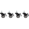 Lanberg | Castors with thread and brake for wall mounting cabinets, 4 pcs | AK-1601-B