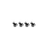 Lanberg | Castors with thread and brake for wall mounting cabinets, 4 pcs | AK-1601-B