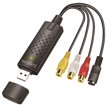 Logilink | USB 2.0 A/V grabber, USB-A/M to 3x RCA + Mini-DIN 5/F, Windows 11 | VG0030A