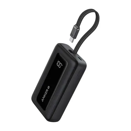 Anker | Power Bank with Built-In USB-C Cable | A1689H11 | 20000 mAh | 30W Output | Black