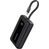 Anker | Power Bank with Built-In USB-C Cable | A1689H11 | 20000 mAh | 30W Output | Black