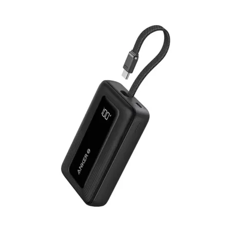 Anker Power Bank with Built-In USB-C Cable | A1688H11 | 10000 mAh | Black