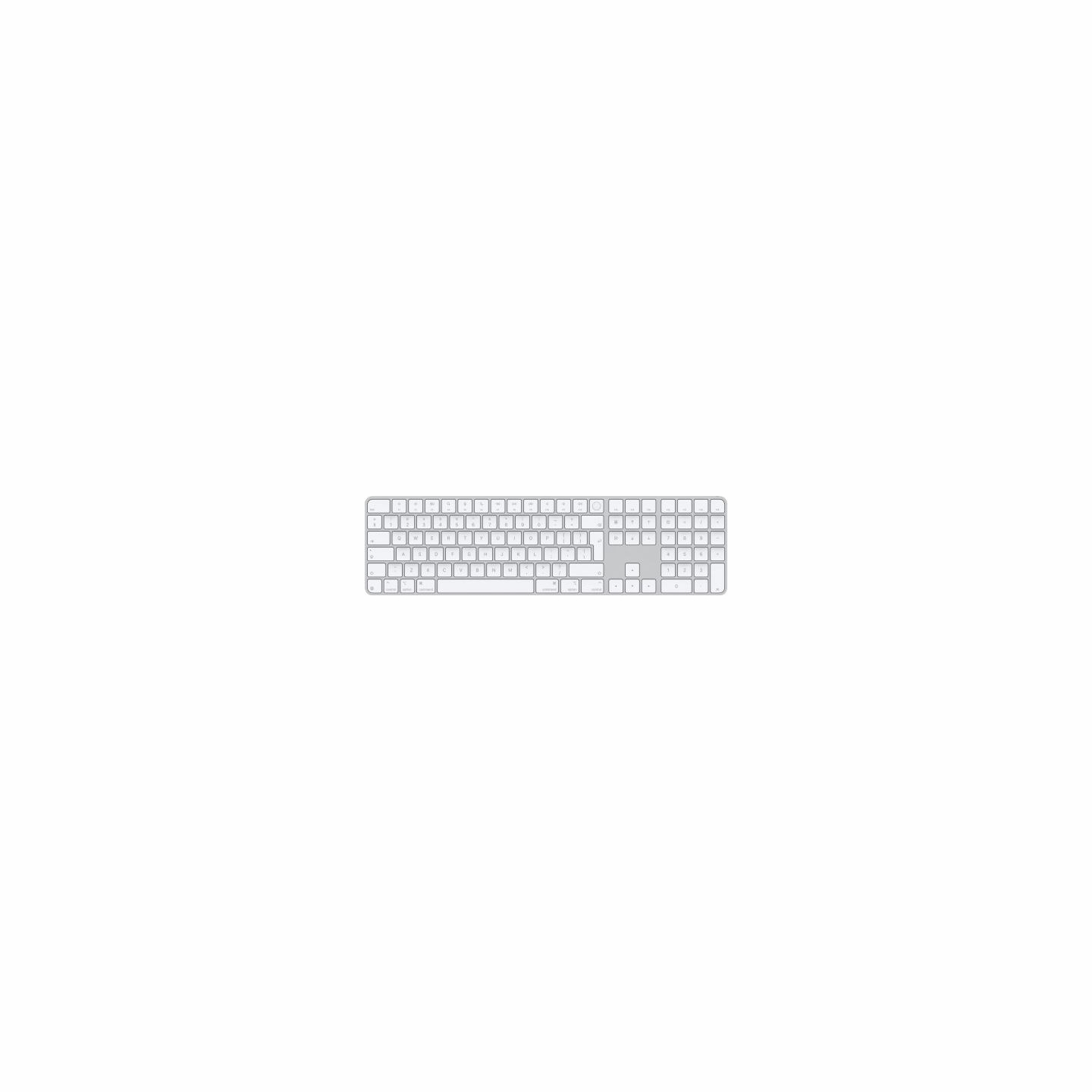 Apple Magic Keyboard with Touch ID and Numeric Keypad for Mac models with Apple silicon - International English - White Keys