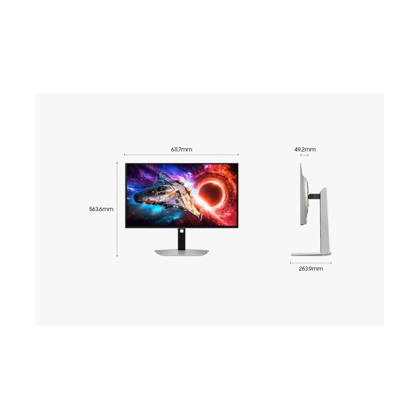 Samsung LS27HG800SUXEN | 27 " | QD-OLED | 16:9 | 240 Hz | 0.03 ms | 3840 x 2160 pixels | 250 cd/m² | HDMI ports quantity 2 | Sil