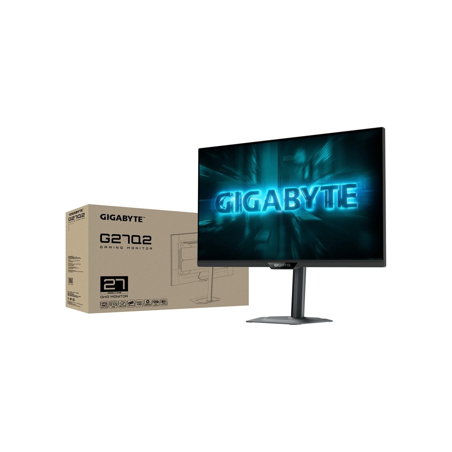 Gigabyte | G27Q2 EK | 27 " | SS IPS | QHD | 16:9 | 200 Hz | 0.5 ms | 2560 x 1440 pixels | 350 cd/m² | HDMI ports quantity 2 | Bl