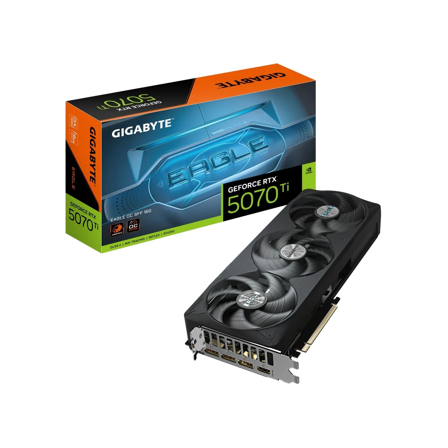 Gigabyte GeForce RTX 5070 Ti EAGLE OC SFF 16G | NVIDIA | 16 GB | GeForce RTX 5070 Ti | GDDR7 | HDMI ports quantity 1 | PCI-E 5.0