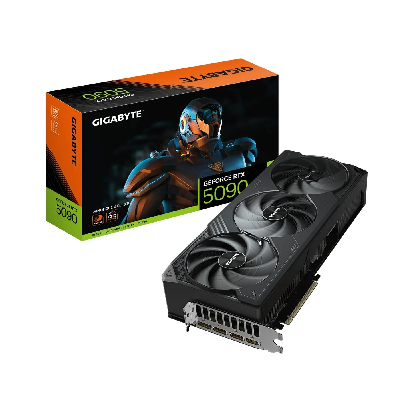 Gigabyte GeForce RTX 5090 WINDFORCE OC 32G | NVIDIA | 32 GB | GeForce RTX 5090 | GDDR7 | HDMI ports quantity 1 | PCI-E 5.0