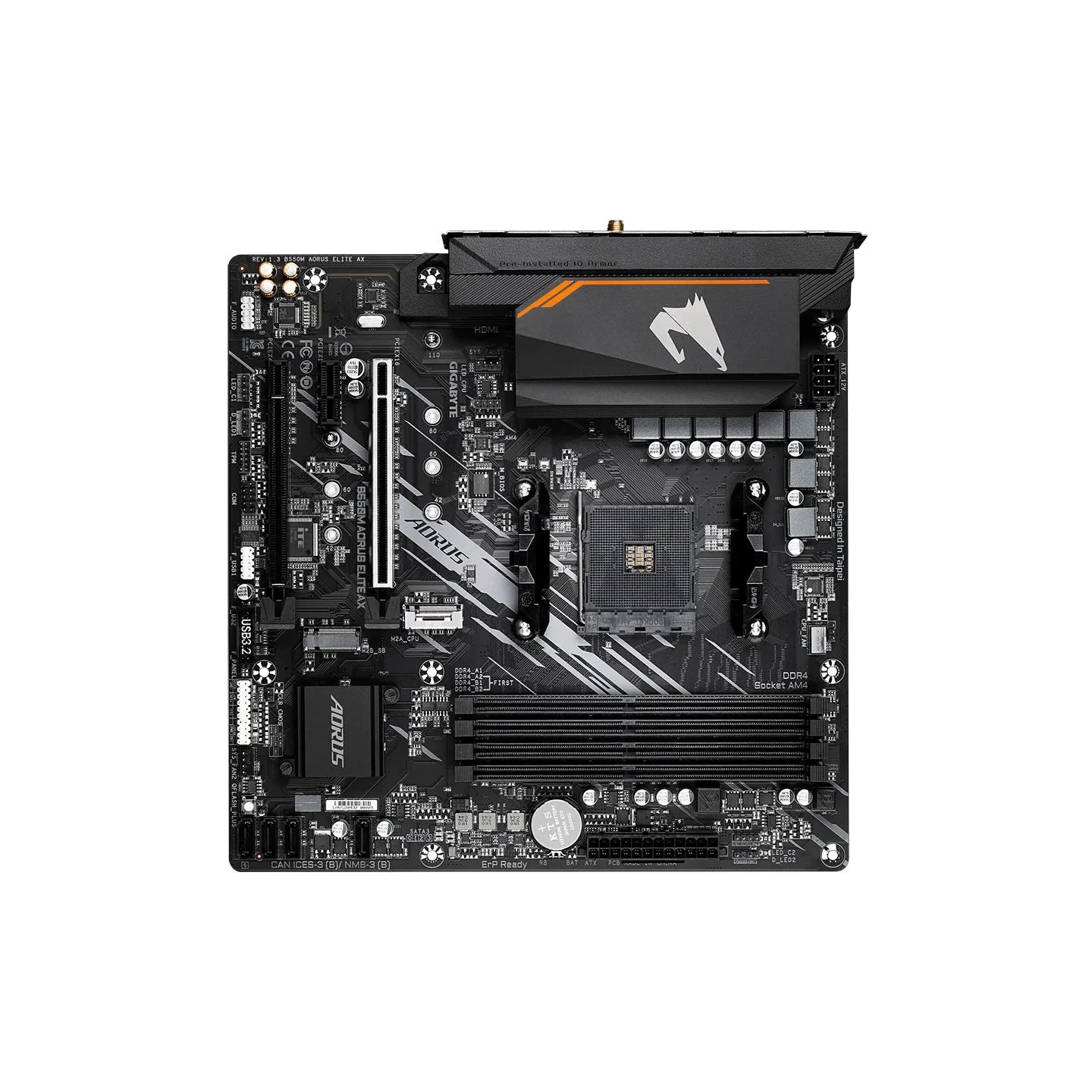 Gigabyte B550M AORUS ELITE AXG13 | Processor family AMD | Processor socket AM4 | DDR4 | Number of SATA connectors 4