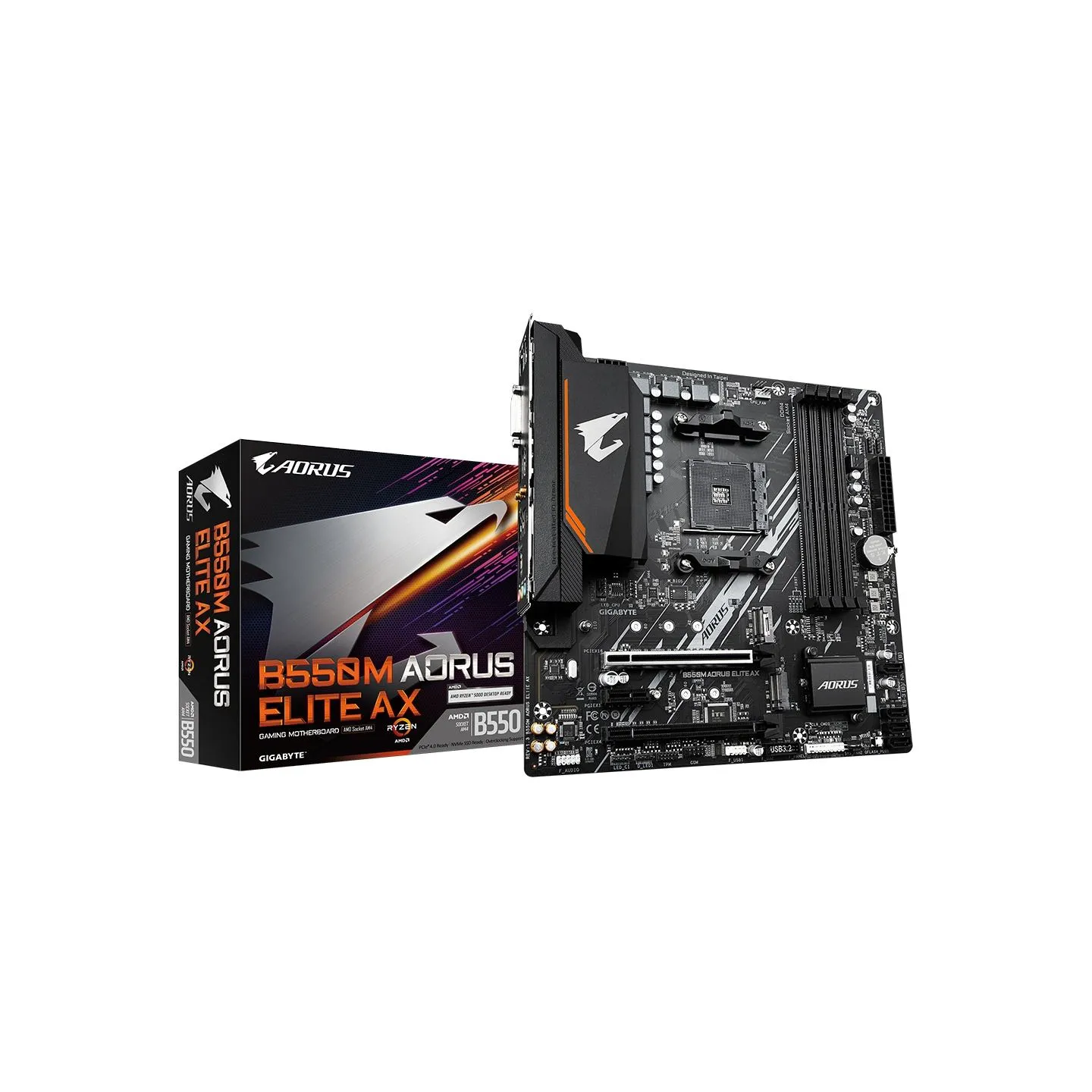 Gigabyte B550M AORUS ELITE AXG13 | Processor family AMD | Processor socket AM4 | DDR4 | Number of SATA connectors 4