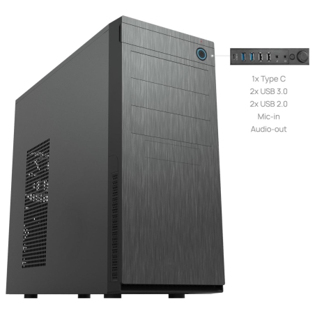 Chieftec Case|CHIEFTEC|HC-10B-OP|MidiTower|Not included|ATX|MicroATX|MiniITX|Colour Black|HC-10B-OP