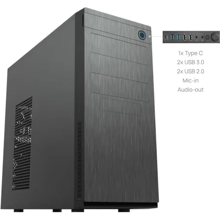 Chieftec Case|CHIEFTEC|HC-10B-OP|MidiTower|Not included|ATX|MicroATX|MiniITX|Colour Black|HC-10B-OP