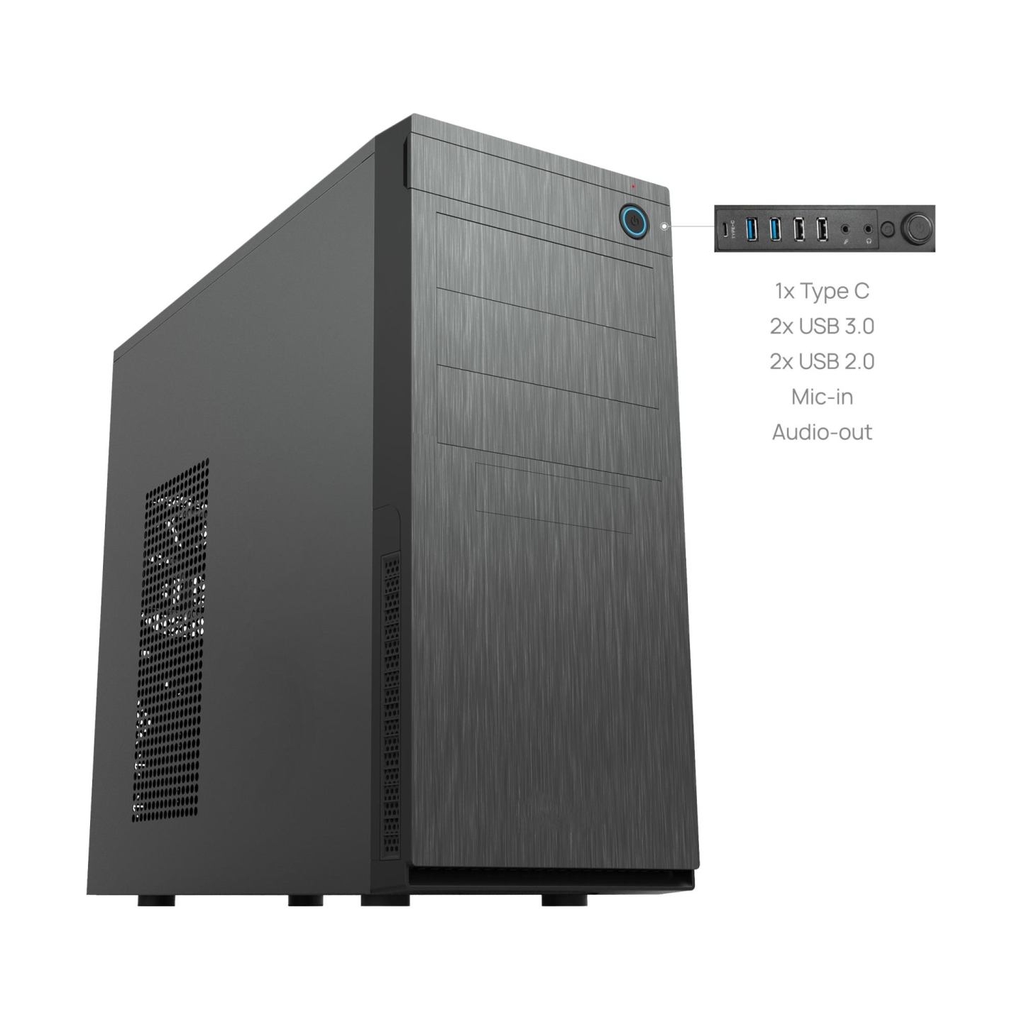 Chieftec Case|CHIEFTEC|HC-10B-OP|MidiTower|Not included|ATX|MicroATX|MiniITX|Colour Black|HC-10B-OP